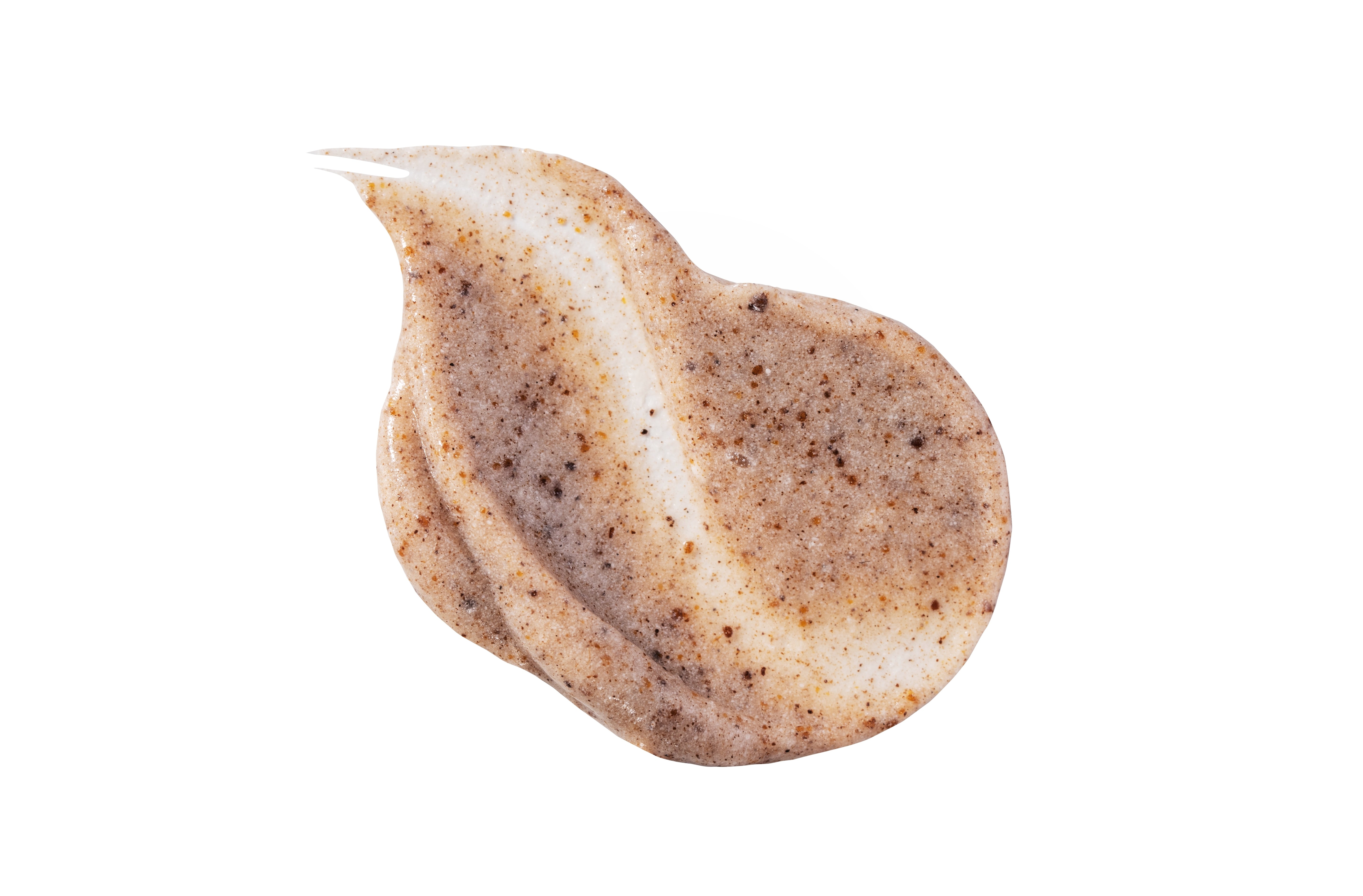 Covenance Beauty Brighter Complexion Exfoliating Gel Cleanser: beige gel with visible jojoba bead grit. Shows gentle physical exfoliant blended with low-dose glycolic acid, fermented rice extract, reishi mushroom, aloe, ginseng, Ayurvedic botanicals for sensitive, acne-prone skin.